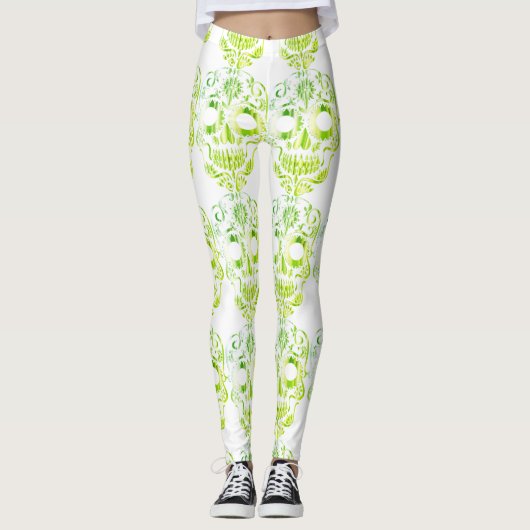 Stijlvolle  schedel leggings (Voorkant)