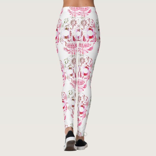 Stijlvolle  schedel leggings (Achterkant)