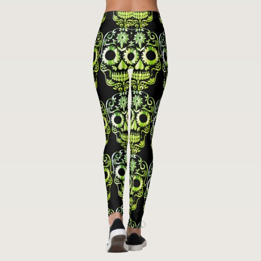 Stijlvolle  schedel leggings (Achterkant)