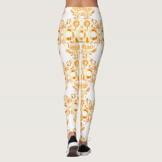 Stijlvolle schedel leggings (Achterkant)
