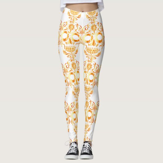 Stijlvolle  schedel leggings (Voorkant)