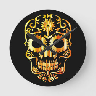 Stijlvolle schedel ronde klok