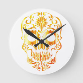 Stijlvolle schedel ronde klok