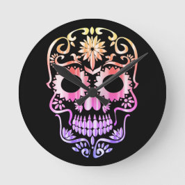 Stijlvolle schedel ronde klok