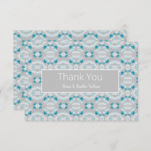 Stijlvolle schilderachtige paren bedankkaart (Voorkant / Achterkant)