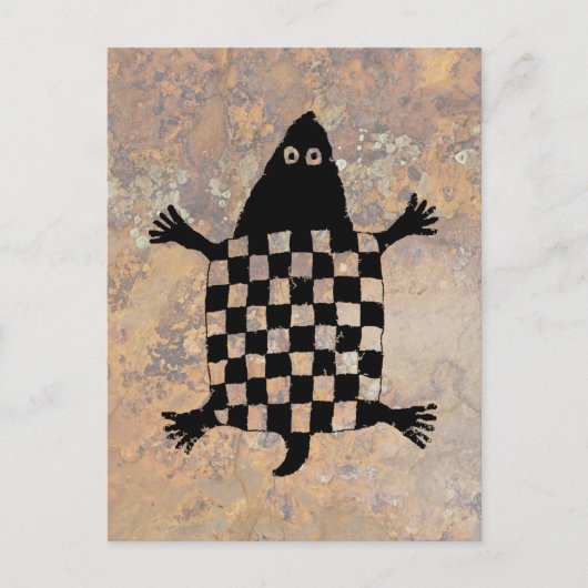 Stijlvolle schildpad - Mimbres Pottery Design Briefkaart (Voorkant)