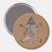 Stijlvolle schildpad - Mimbres Pottery Design Magneet (Voorkant / Achterkant)
