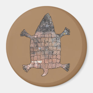 Stijlvolle schildpad - Mimbres Pottery Design Magneet
