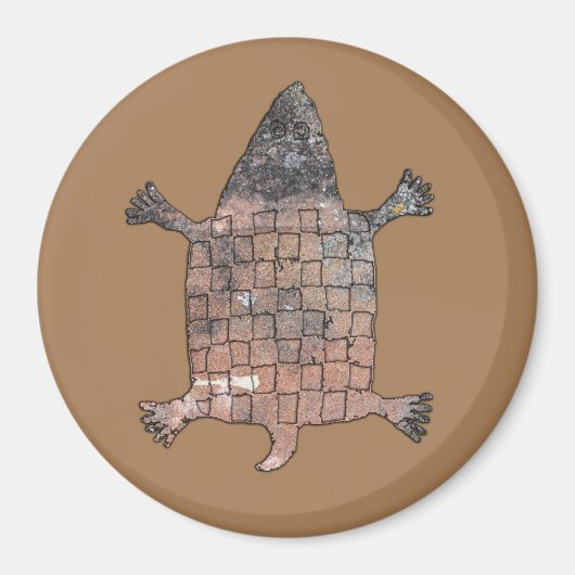 Stijlvolle schildpad - Mimbres Pottery Design Magneet (Voorkant)