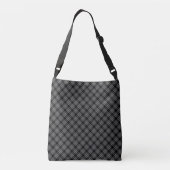 Stijlvolle schoenenprint - Charcoal Plaid Crossbody Tas (Achterkant)
