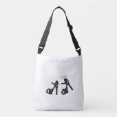 Stijlvolle schoenenprint - Charcoal Plaid Crossbody Tas (Voorkant)