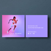 Stijlvolle Schone Foto Persoonlijke Trainer Coach  Vierkante Visitekaartje