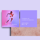 Stijlvolle Schone Foto Persoonlijke Trainer Coach  Vierkante Visitekaartje