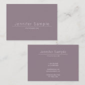 Stijlvolle, schone, moderne zalonplaat Luxe Visitekaartje (Voorkant / Achterkant)