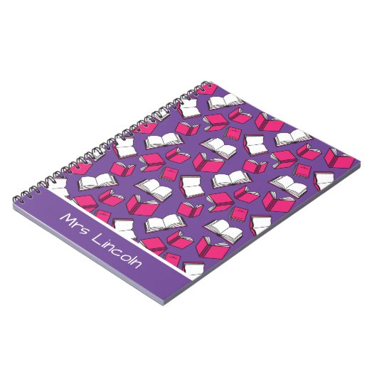 Stijlvolle schoolleraar en leerworm notitieboek (Linkerzijde)