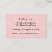 Stijlvolle schoonmaakservice voor huishoudelijk ge visitekaartje (Achterkant)