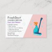 Stijlvolle schoonmaakservice voor huishoudelijk ge visitekaartje (Voorkant)