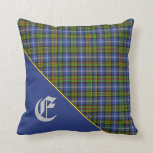 Stijlvolle Schotse Estes Clan Tartan Monogram Kussen