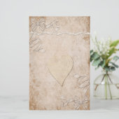 Stijlvolle schrijfkunst briefpapier (Staand voorkant)