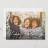 Stijlvolle schrijfvakantiefotokaart feestdagenkaart (Voorkant)