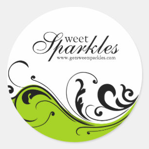 Stijlvolle schuifregelaars ronde sticker