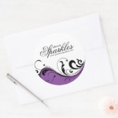 Stijlvolle schuifregelaars ronde sticker (Envelop)