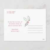 Stijlvolle schuine Waterverf Vrolijk kerstfeest 3- Feestdagenkaart (Achterkant)