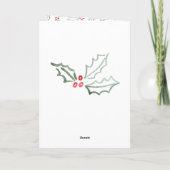 Stijlvolle schuine Waterverf Vrolijk kerstfeest 3- Kaart (Achterkant)