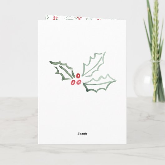 Stijlvolle schuine Waterverf Vrolijk kerstfeest 3- Kaart (Achterkant)