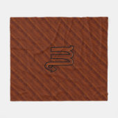 Stijlvolle Scorpio Zodiac Symbol in Mahogany Fleece Deken (Voorkant (Horizontaal))