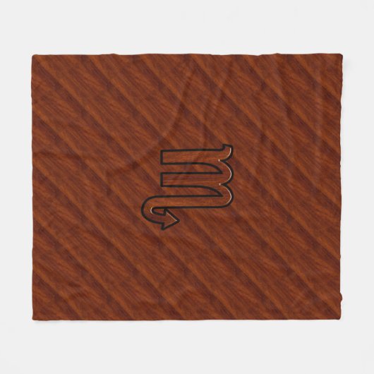 Stijlvolle Scorpio Zodiac Symbol in Mahogany Fleece Deken (Voorkant (Horizontaal))
