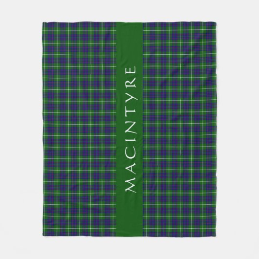 Stijlvolle Scottish Clan MacIntyre Aangepast Fleece Deken (Voorkant)