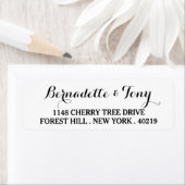 Stijlvolle script aangepaste naam & adres etiket (Insitu)