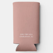 Stijlvolle script aangepaste naam Meisjes strandui Seltzer Blikjeskoeler (Achterkant)