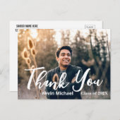 Stijlvolle Script Bedankt Afstudeeransichtkaart Briefkaart (Voorkant / Achterkant)