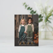 Stijlvolle script belettering Kerstmis Briefkaart (Staand voorkant)
