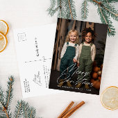 Stijlvolle script belettering Kerstmis Briefkaart
