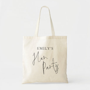 Stijlvolle Script Bruidsmeisje Hen Party Tote Bag