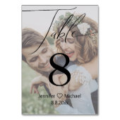 Stijlvolle script bruiloft vervaagde foto kaart (Voorkant)