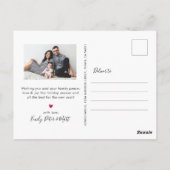 Stijlvolle Script Collage Familie foto's Kerstmis Briefkaart (Achterkant)