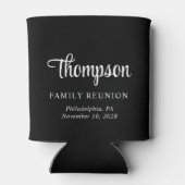Stijlvolle Script Family Reunion Black Blikjeskoeler (Achterkant)