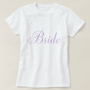 Stijlvolle Script Lavender Bride T-shirt
