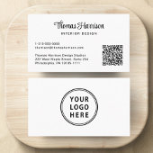 Stijlvolle Script Logo QR Code Professional Visitekaartje