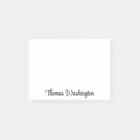 Stijlvolle Script Monogramed Post-it® Notes (Voorkant)