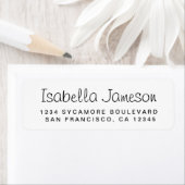 Stijlvolle script naam retouradres etiket (Insitu)