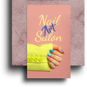 Stijlvolle Script Nail Artist Manicurist Blush Pin Visitekaartje