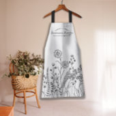 Stijlvolle Script Name  Floral Pattern Apron Schort