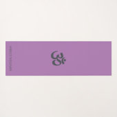 Stijlvolle Script Name Om Symbol Lavender Paars Yogamat (Achterkant (horizontaal))