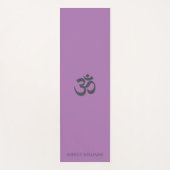 Stijlvolle Script Name Om Symbol Lavender Paars Yogamat (Voorkant)