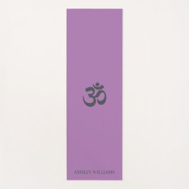 Stijlvolle Script Name Om Symbol Lavender Paars Yogamat